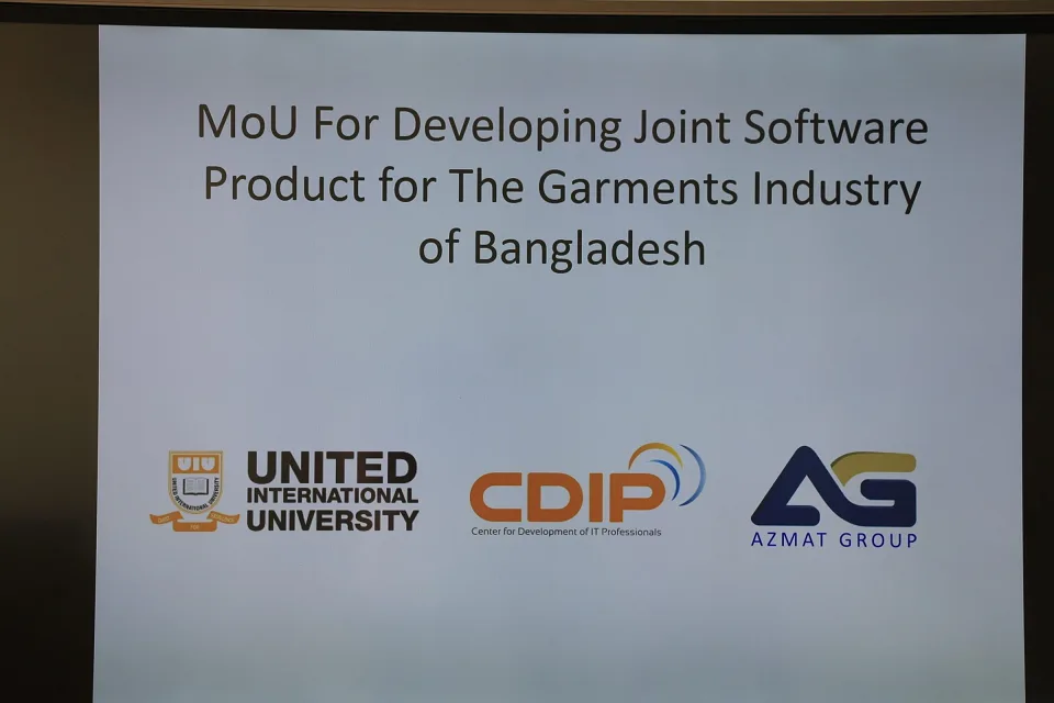 MoU between CDIP, UIU and Azmat Group for Joint Development of ERP Software for the Garments Industry of Bangladesh